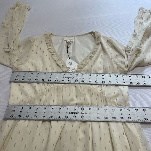 NWT Lost + Wander Champagne Evening Glow Maxi Dress Size XS New - Picture 4 of 9